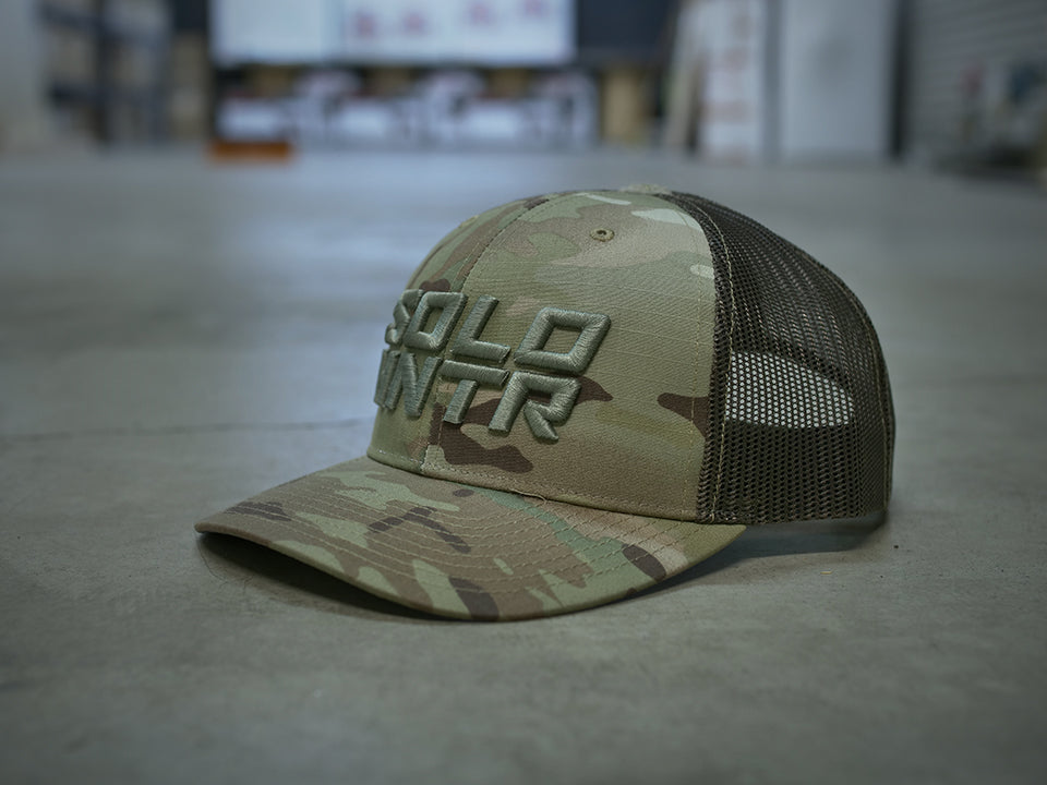 SOLO HNTR Stacked Coyote Multicam Hat