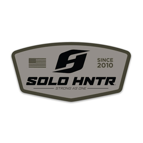 SOLO HNTR - Shield Decal 4"x2"